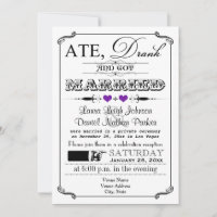 Vintage Poster and Chalkboard Wedding Invitation 6