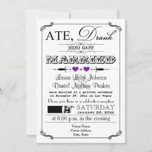 Vintage Poster and Chalkboard Wedding Invitation 6