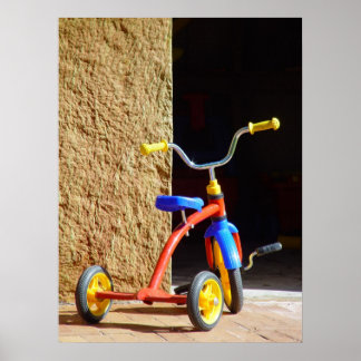 Vintage Poster Child's Tricycle Bike