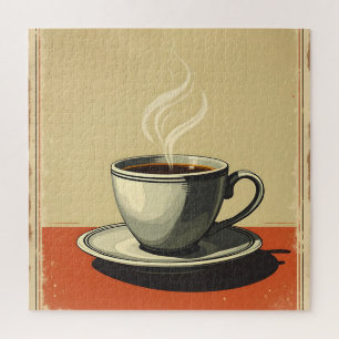 Vintage poster for coffee house jigsaw puzzle