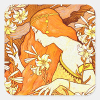 Vintage Poster French Magazine Art Nouveau Woman