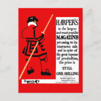 Vintage Poster Harper's Magazine Beefeater