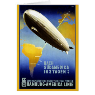 Vintage Poster of a Dirigible