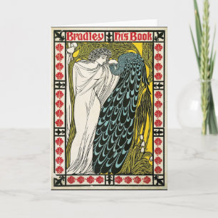 Vintage Poster:Peacock:Woman Card