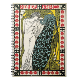 Vintage Poster:Peacock:Woman Notebook