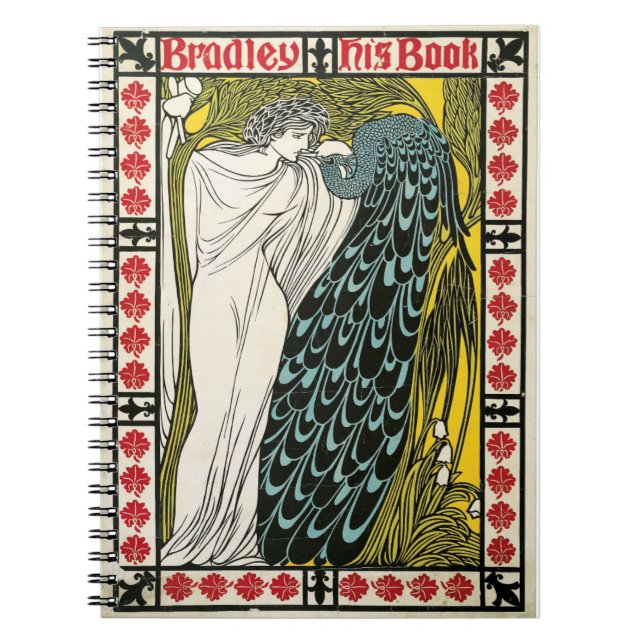 Vintage Poster:Peacock:Woman Notebook (Front)