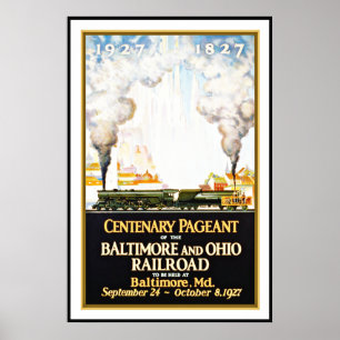 Vintage Poster Print Baltimore Railroad Large