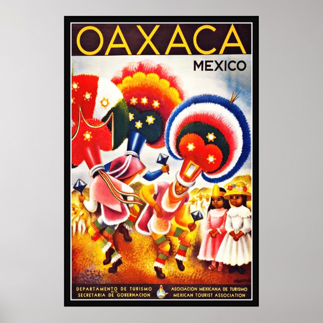 Vintage Poster Print OAXACA Mexico Large (Front)