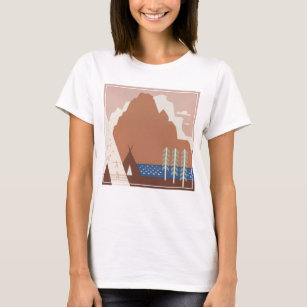 Vintage Poster Promoting Travel To Montana. 2 T-Shirt
