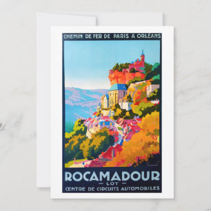 Vintage Poster - Rocamadour Holiday Card
