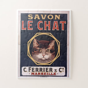 "Vintage poster Savon Le Chat" Jigsaw Puzzle