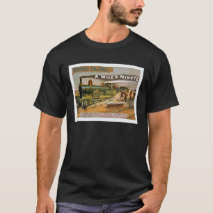 Vintage Poster Steam Train T Shirt