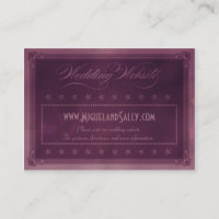 Vintage Poster Style Purple Wedding Website