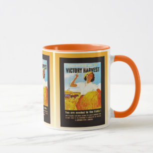Vintage poster, Victory Harvest, World War II Mug