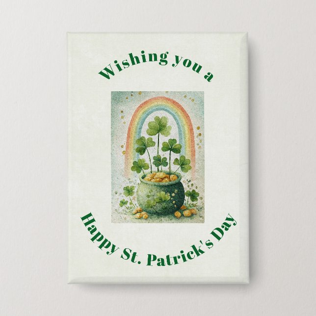 Vintage Pot of Gold and Rainbow St. Patrick's (Front)
