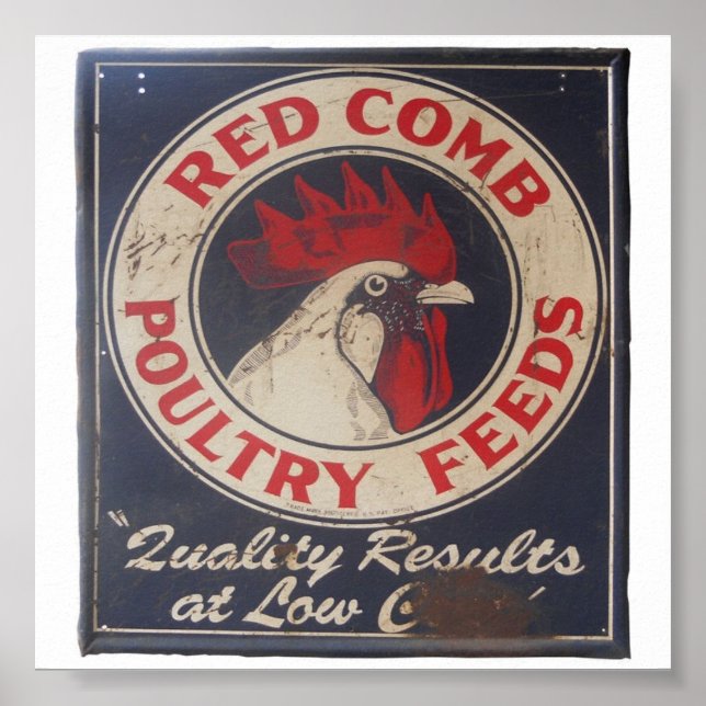 Vintage Poultry Feeds Sign (Front)
