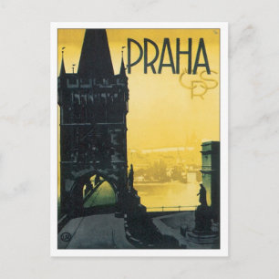 Vintage Praha Postcard