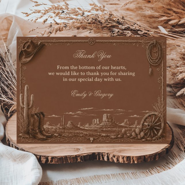 Vintage Prairie Rustic Thank You Card (Creator Uploaded)