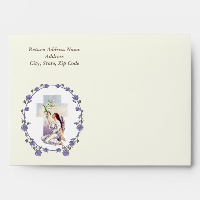 Vintage Praying Angel Easter Envelopes (Front)