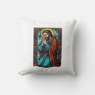 Vintage Praying Religious Figure Vector Shirt Desi Cushion