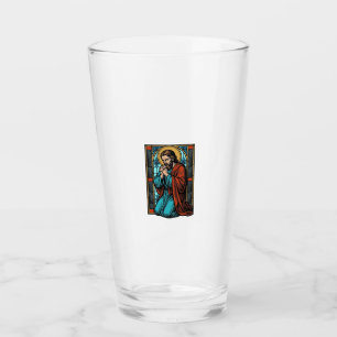 Vintage Praying Religious Figure Vector Shirt Desi Glass