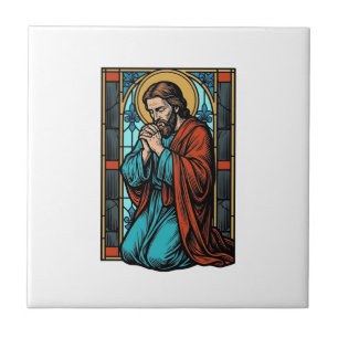 Vintage Praying Religious Figure Vector Shirt Desi Tile