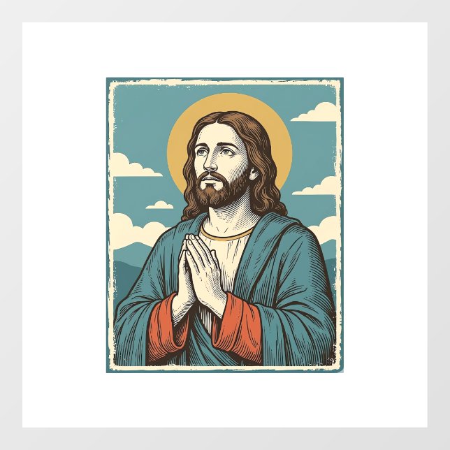 Vintage Praying Saviour Religious Shirt Design_1 (Sheet)