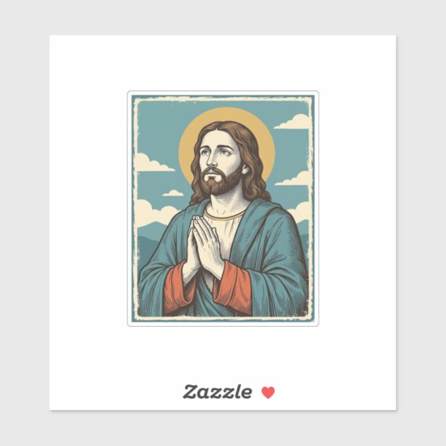 Vintage Praying Saviour Religious Shirt Design_1 (Sheet)