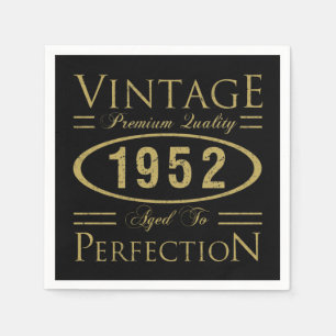 Vintage Premium 1952 70th Birthday Napkin