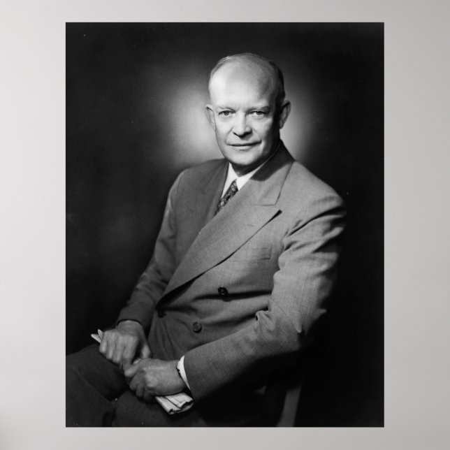 Vintage President Dwight D. Eisenhower Photograph Poster (Front)