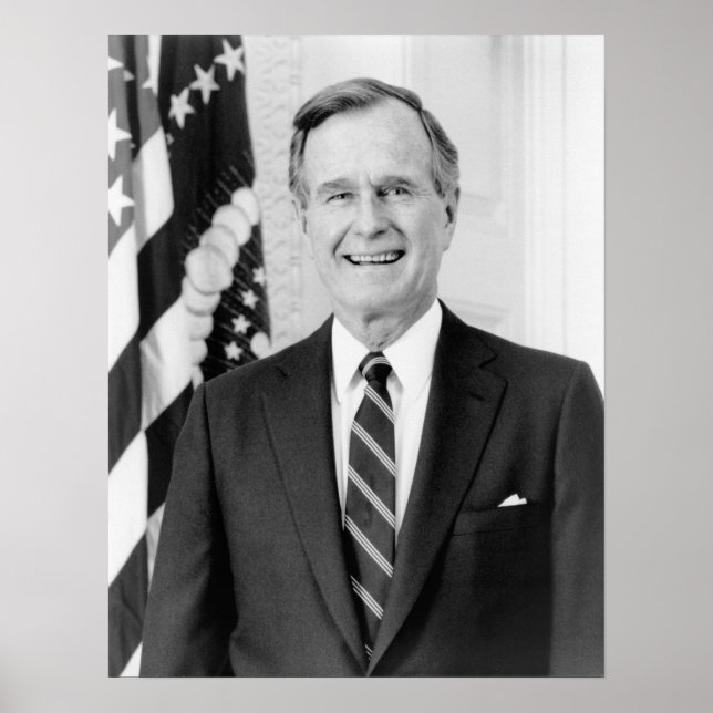 Vintage President George Herbert Walker Bush Poster (Front)