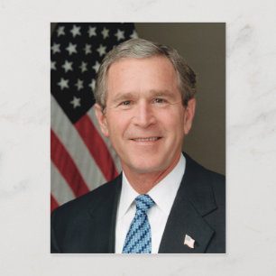 Vintage President George W. Bush Portrait Postcard