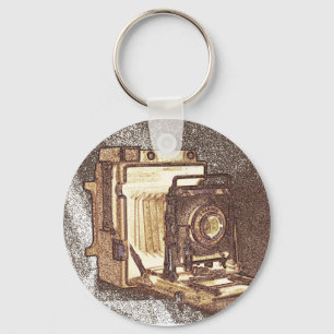 Vintage Press Camera Keychain