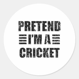 Vintage Pretend I'm A Cricket Lazy Halloween Costu Classic Round Sticker