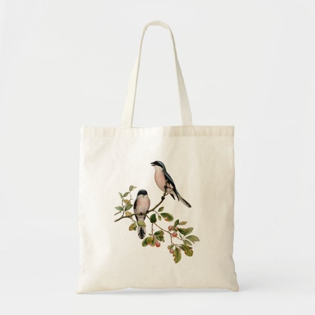 Vintage Pretty Birds on a Branch Tote Bag (Front)