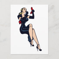 Vintage Pretty Blonde Retro Glamor Girl Pinup