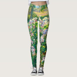Vintage pretty flowers Windflowers illustration Leggings