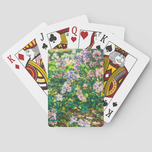 Vintage pretty flowers Windflowers illustration Playing Cards (Back)