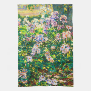 Vintage pretty flowers Windflowers illustration Tea Towel