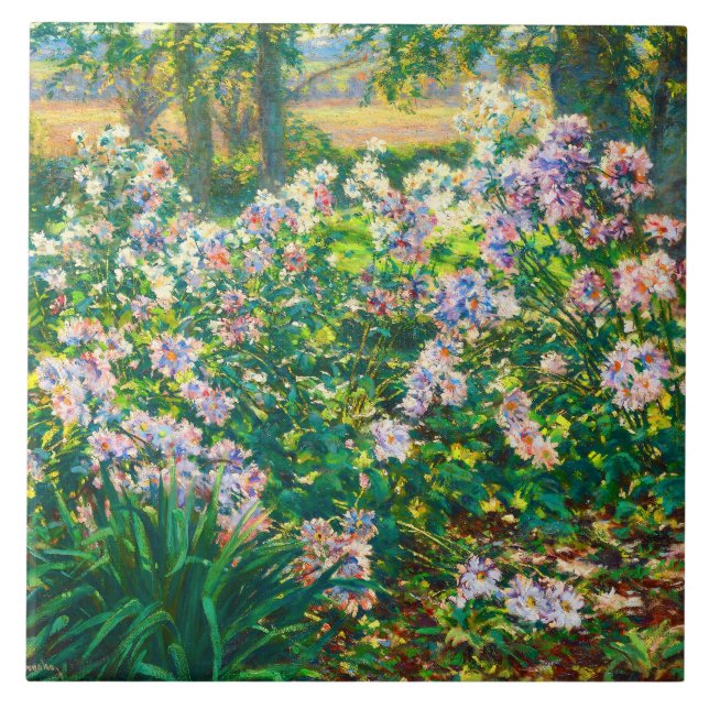 Vintage pretty flowers Windflowers illustration Tile (Front)