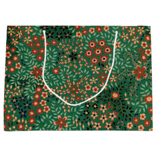 Vintage pretty Japanese floral pattern Large Gift Bag