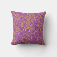 Vintage pretty purple yellow floral pattern