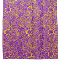 Vintage pretty purple yellow floral pattern