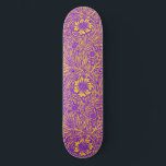 Vintage pretty purple yellow floral pattern skateboard<br><div class="desc">Vintage pretty purple yellow floral pattern. Vintage,  Beautiful,  Pretty,  Cool,  pattern with flower floral pattern.</div>