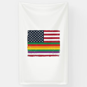 Vintage Pride Flag Distressed Vector Shirt Design_ Banner