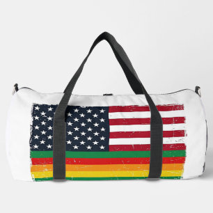 Vintage Pride Flag Distressed Vector Shirt Design_ Duffle Bag