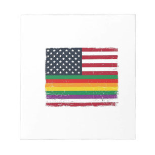 Vintage Pride Flag Distressed Vector Shirt Design_ Notepad