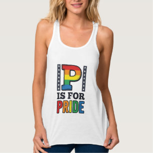 Vintage Pride Letter P Rainbow Shirt Design_1