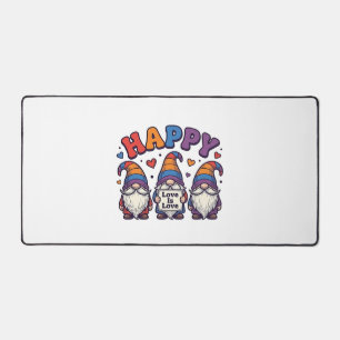 Vintage Pride Month Gnome Rainbow Shirt Design_1 Desk Mat