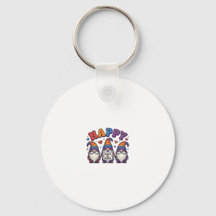 Vintage Pride Month Gnome Rainbow Shirt Design_1 Key Ring
